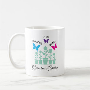 Mug Papillons colorés simples Grand-enfants Grand-mère