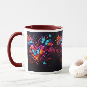 Mug Papillons Dansant Parmi Les Fleurs Vibrantes