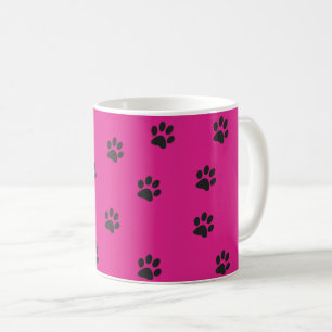 Mug Papillons de chat noir rose