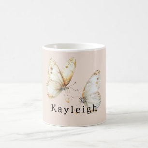 Mug Papillons de crème rosée