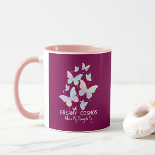Mug Papillons de Galaxie Pastel Esthétique Rêveuse