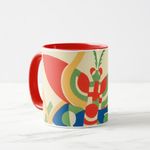 Mug Papillons de jardin Pochoir Jazz Art Déco Vintage