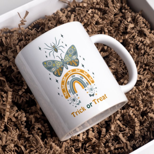 Mug Papillons d'Halloween, arc-en-ciel et araignées (Créateur téléchargé)