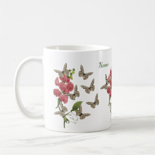 Mug Papillons Et Fleur De Pois Doux