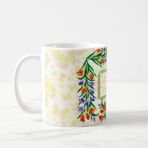 Mug papillons et fleurs