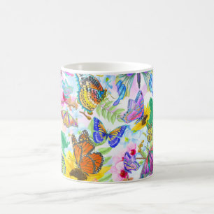Mug Papillons et fleurs