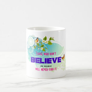 Mug Papillons et fleurs avec citation magique