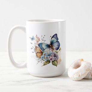 Mug Papillons et fleurs Floral