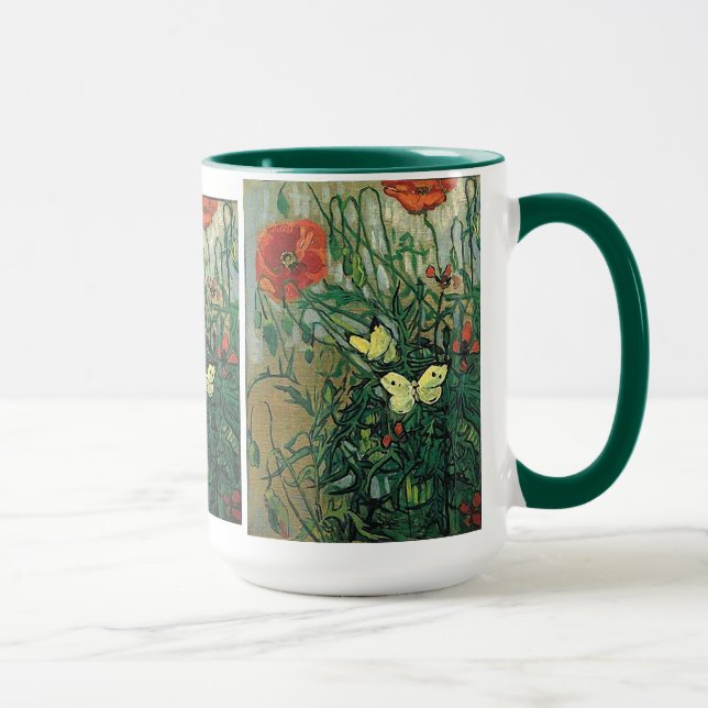 Mug Papillons et papillons Van Gogh Art (Droite)