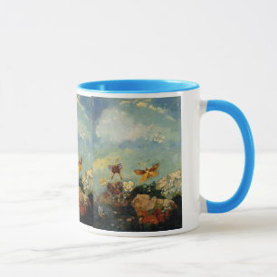 Mug Papillons fleurs 1910 Odilon Redon Amour Art