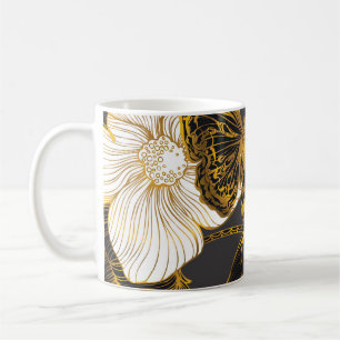 Mug Papillons & Fleurs : Motif Boho de printemps