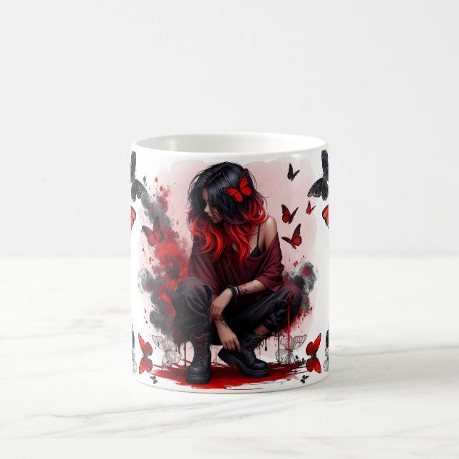 Mug Papillons gothiques & fantaisie féminine (Centre)