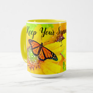 Mug Papillons Monarch Sunny Sunflower