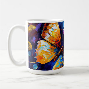 Mug Papillons Peinture à l'huile Style design 3 Café M