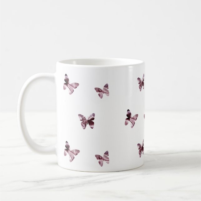 Mug Papillons Pink Satin Volant Animal Feminine (Gauche)