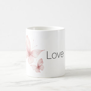 Mug Papillons roses aiment