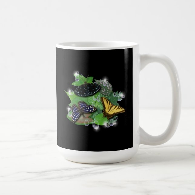 Mug Papillons sur Feuille (Droite)