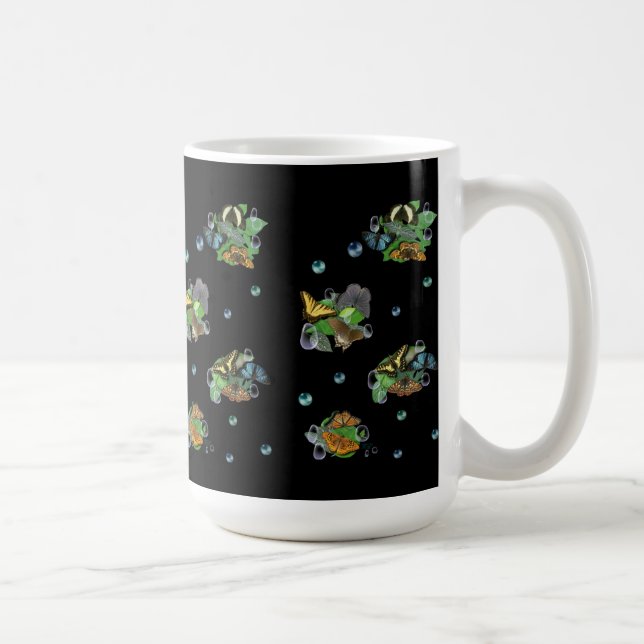 Mug Papillons sur Feuille (Droite)