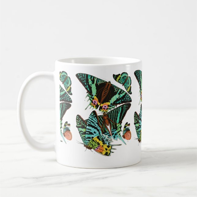Mug Papillons verts vintage de E.A. Séguy (Gauche)