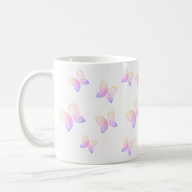Mug papillons volants nature (Gauche)