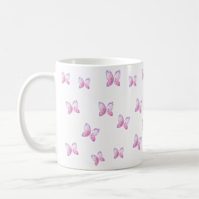 Mug papillons volants nature (Gauche)