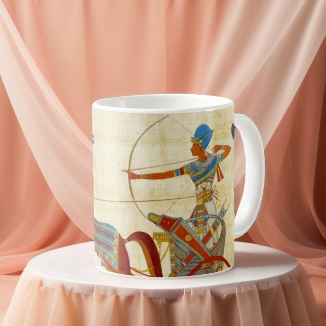Mug Papyrus de chevaux du pharaon Ramsès II de l'Égypt (Créateur téléchargé)