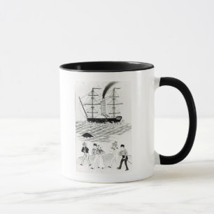 Mug Paquebot anglais au canton, 1840
