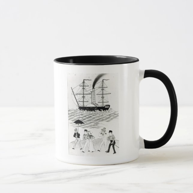 Mug Paquebot anglais au canton, 1840 (Droite)
