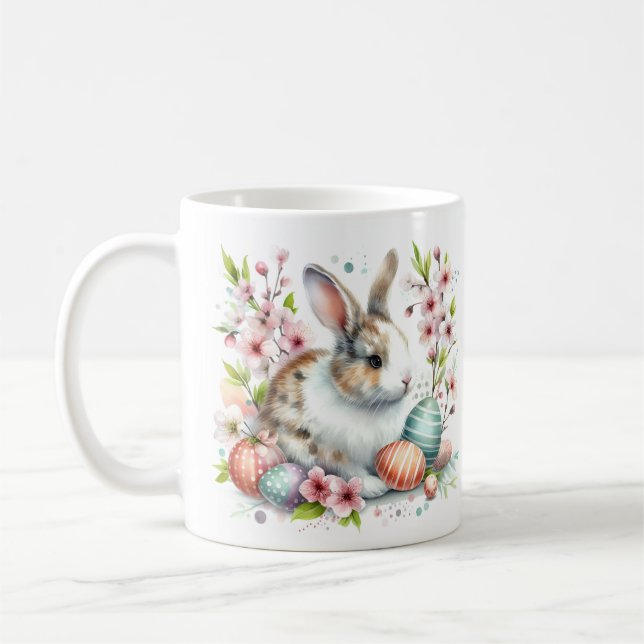 Mug Pâques - Aquarelle Rabbit - (Gauche)