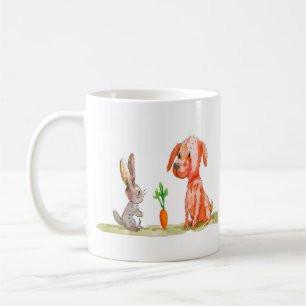 Mug Pâques avec chien et lapin