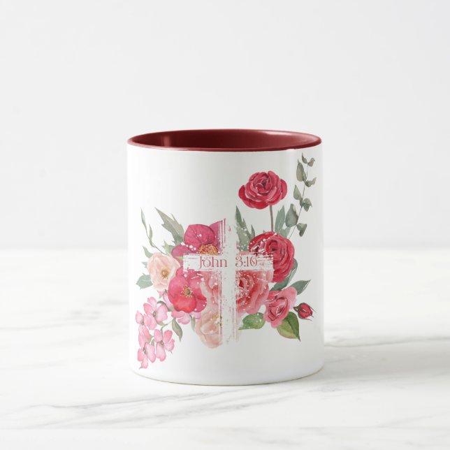Mug Pâques/Croix/Jean3:16/Jésus (Centre)