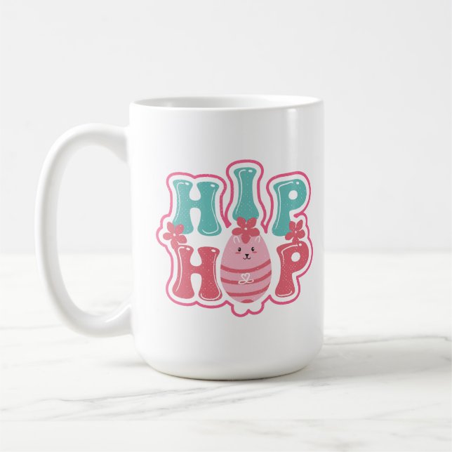 Mug Pâques Lapin Mignon Hip Hop Joyeuses Pâques  (Gauche)