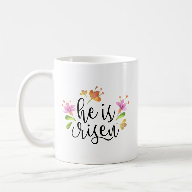 Mug Pâques Matthieu 28:6 Il est ressuscité (Gauche)