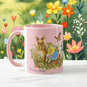 Mug Pâques Printemps OEufs de lapin Beurre de poussin