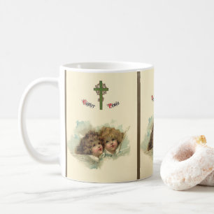 Mug Pâques vintage, anges angéliques nuages dans le ci