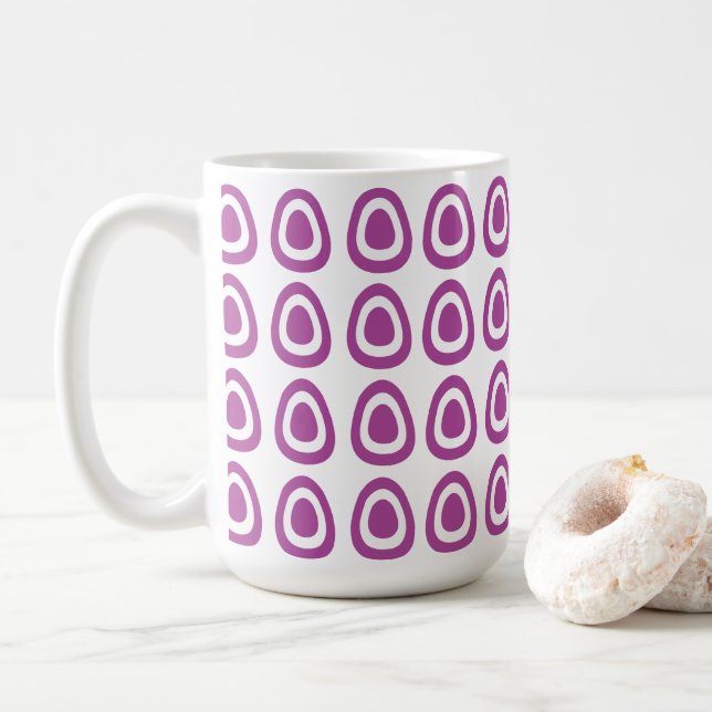 Mug Pâques Violet Œufs de Pâques Pâques (Avec donut)