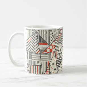 Mug Paquet abstrait sans couture aux couleurs rétro. E