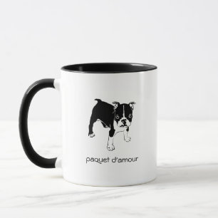 Mug Paquet d'amour Paquet à café Chien-chien français
