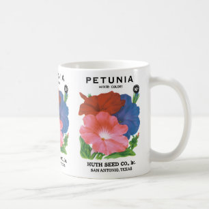 Mug Paquet de semences vintage Art Étiquette, Fleurs P