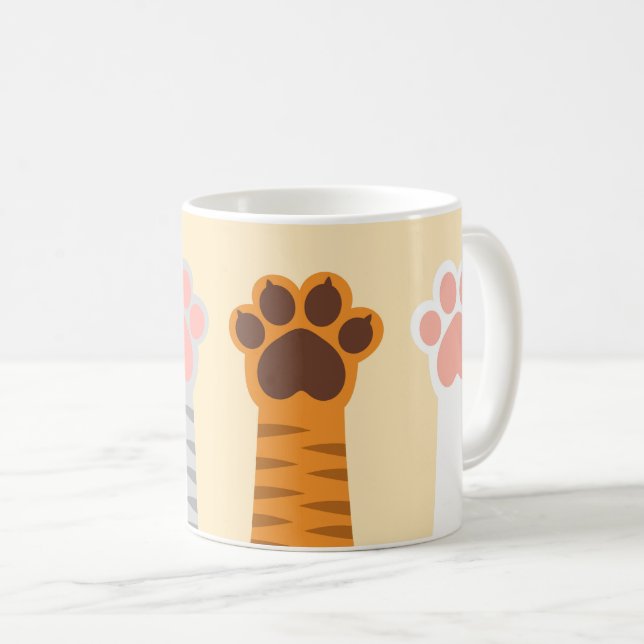 Mug Paquets de chat vers le haut (Devant droit)