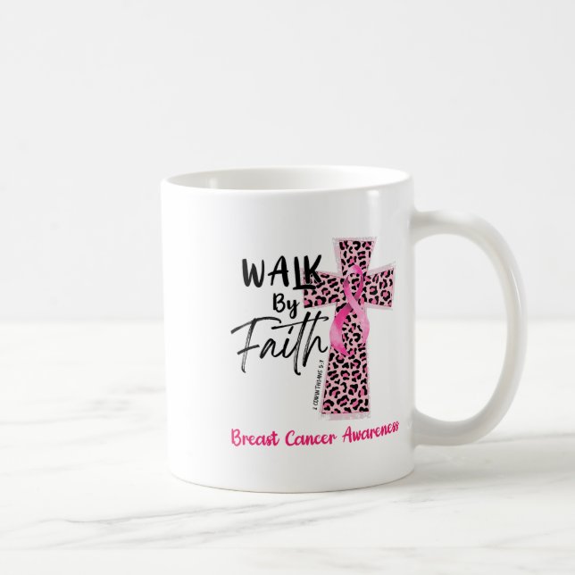 Mug Par la foi Conscience du cancer du sein Christian  (Droite)