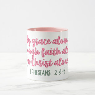 Mug Par la grâce seule, par la foi // Bible Verse
