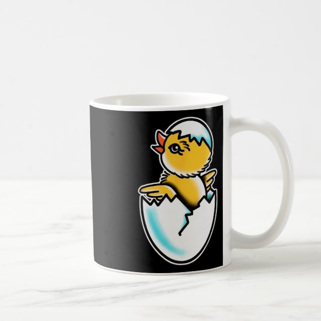 Mug Par Poussin Œuf Fêlé Jeune Poule  (Droite)