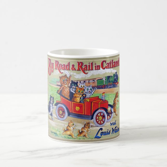Mug Par Road & Rail en Catland, Louis Wain (Centre)