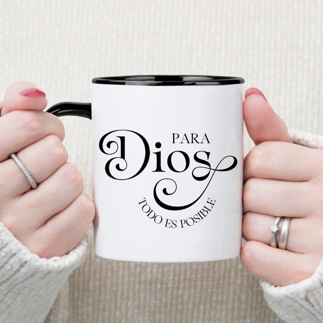 Mug Para Dios Todo Posible Espagnol Christian Coffee (Créateur téléchargé)