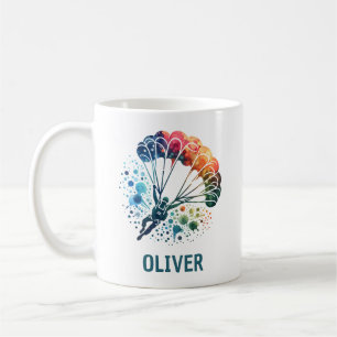 Mug Parachute Aquarelle Colorée Personnalisée