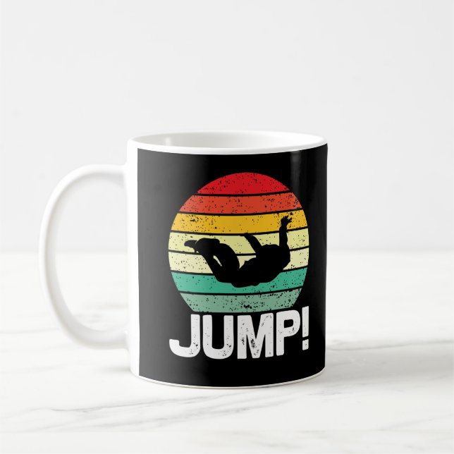 Mug Parachute Rétro Avion Adrénaline Skydiver (Gauche)