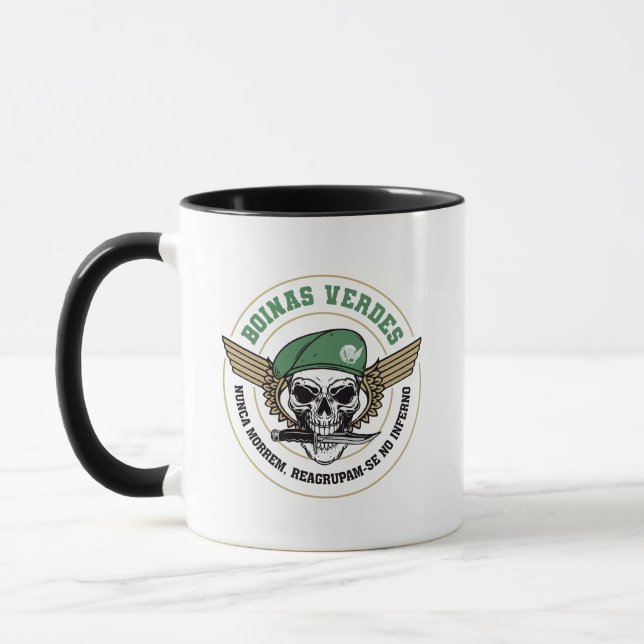 Mug Parachutisme crânien vert portugais (Gauche)