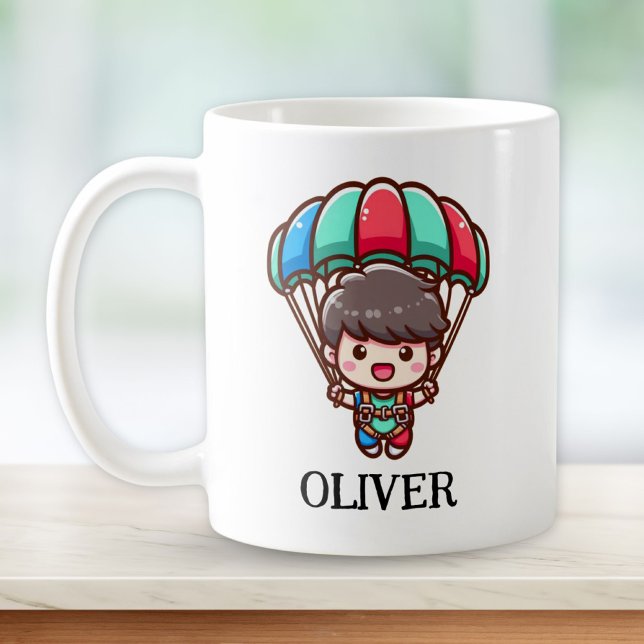 Mug Parachutiste mignon avec Parachute coloré (Créateur téléchargé)