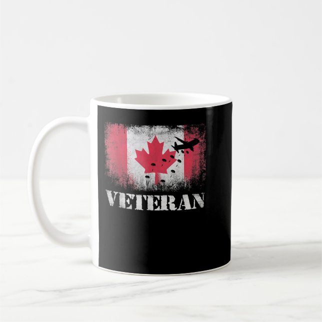 Mug Parachutiste Vétérinaire du Canada Drapeau aéropor (Gauche)